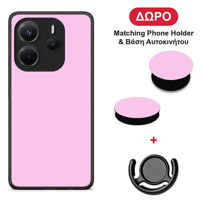 Cotton Candy Pink - Xiaomi Redmi Note 14 4G θήκη + Δώρο Phone Holder & Βάση Αυτοκινήτου
