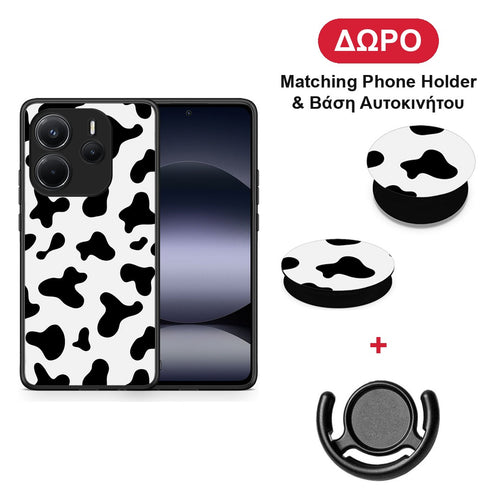 Cow Print - Xiaomi Redmi Note 14 4G θήκη + Δώρο Phone Holder & Βάση Αυτοκινήτου