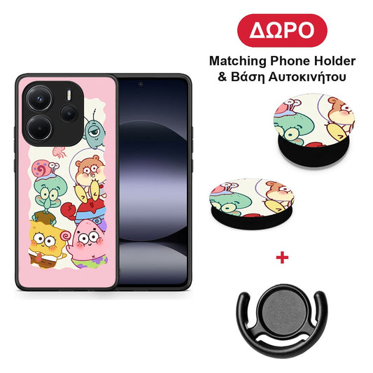 Cute Companion - Xiaomi Redmi Note 14 4G θήκη + Δώρο Phone Holder & Βάση Αυτοκινήτου