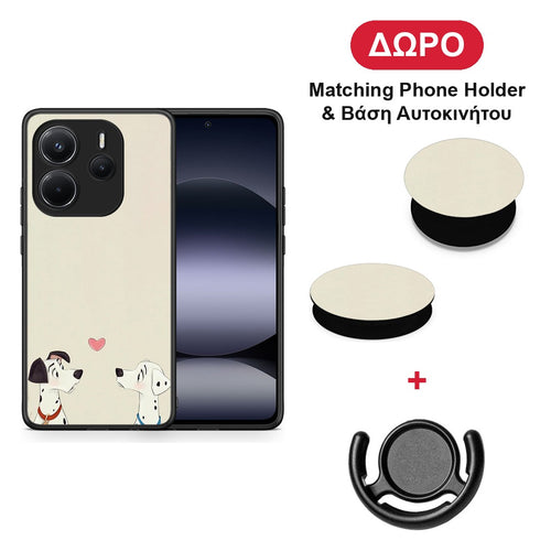 Dalmatians Love - Xiaomi Redmi Note 14 4G θήκη + Δώρο Phone Holder & Βάση Αυτοκινήτου
