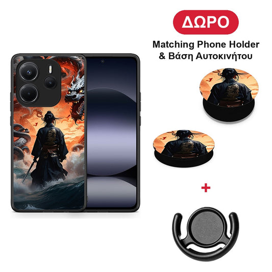 Dragons Fight - Xiaomi Redmi Note 14 4G θήκη + Δώρο Phone Holder & Βάση Αυτοκινήτου