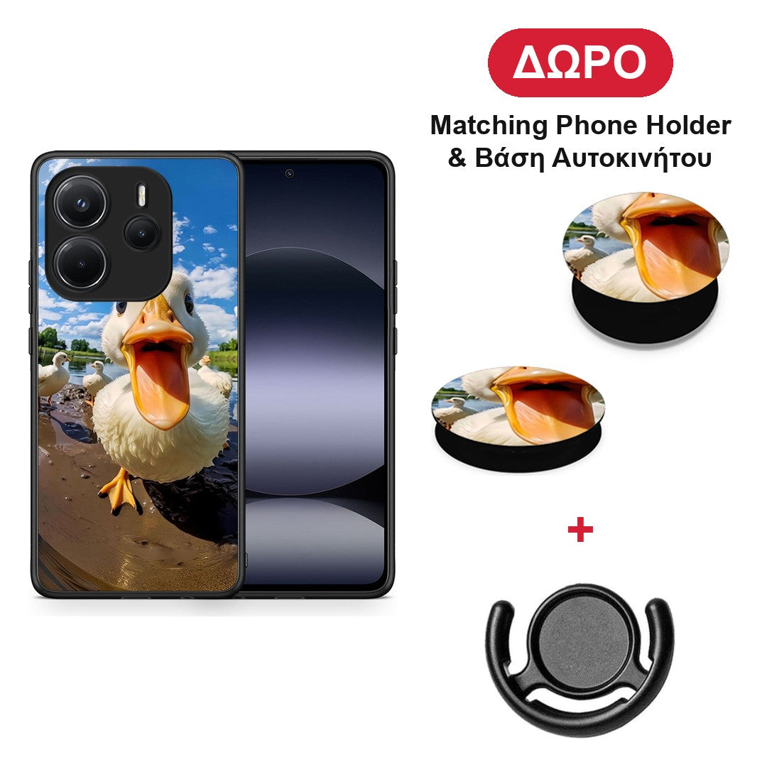 Duck Face - Xiaomi Redmi Note 14 4G θήκη + Δώρο Phone Holder & Βάση Αυτοκινήτου