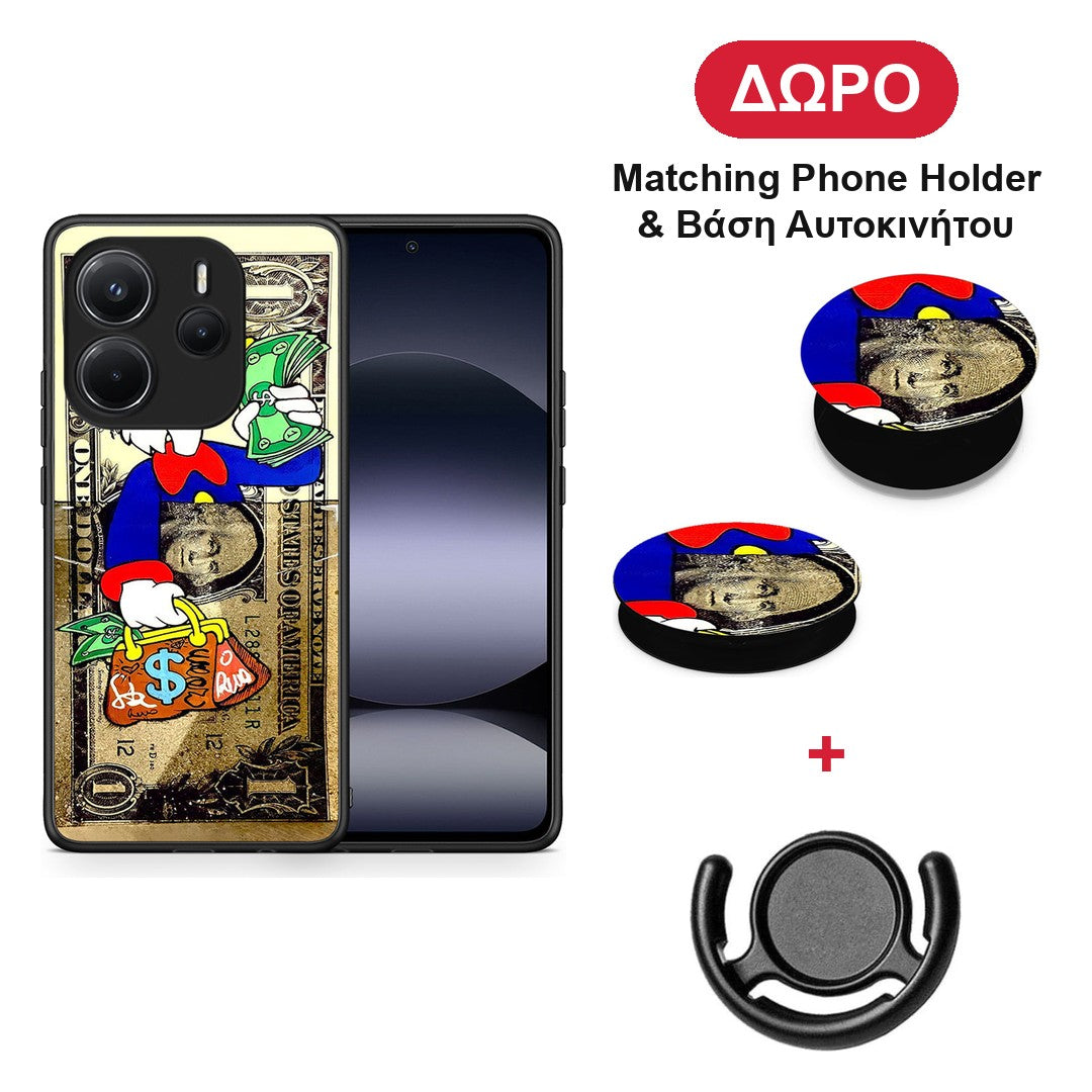 Duck Money - Xiaomi Redmi Note 14 4G θήκη + Δώρο Phone Holder & Βάση Αυτοκινήτου