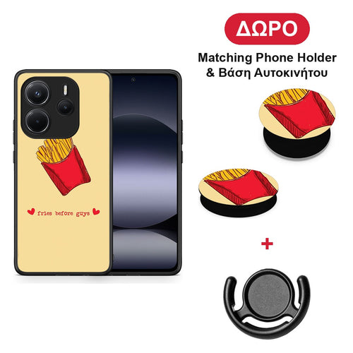 Fries Before Guys - Xiaomi Redmi Note 14 4G θήκη + Δώρο Phone Holder & Βάση Αυτοκινήτου