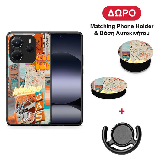 Groovy Babe - Xiaomi Redmi Note 14 4G θήκη + Δώρο Phone Holder & Βάση Αυτοκινήτου