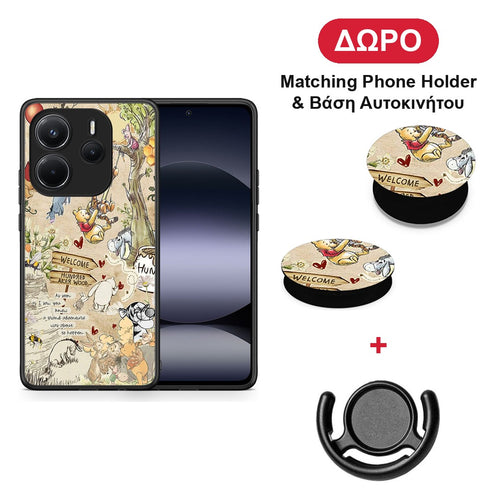 Happy Friends - Xiaomi Redmi Note 14 4G θήκη + Δώρο Phone Holder & Βάση Αυτοκινήτου