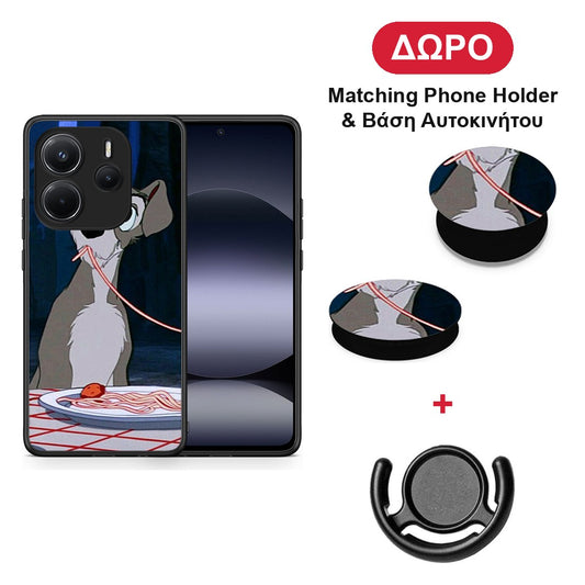 Lady And Tramp 1 - Xiaomi Redmi Note 14 4G θήκη + Δώρο Phone Holder & Βάση Αυτοκινήτου