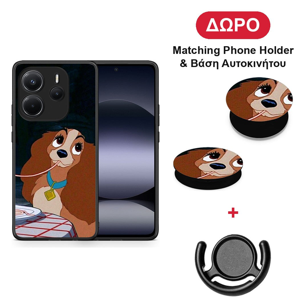 Lady And Tramp 2 - Xiaomi Redmi Note 14 4G θήκη + Δώρο Phone Holder & Βάση Αυτοκινήτου