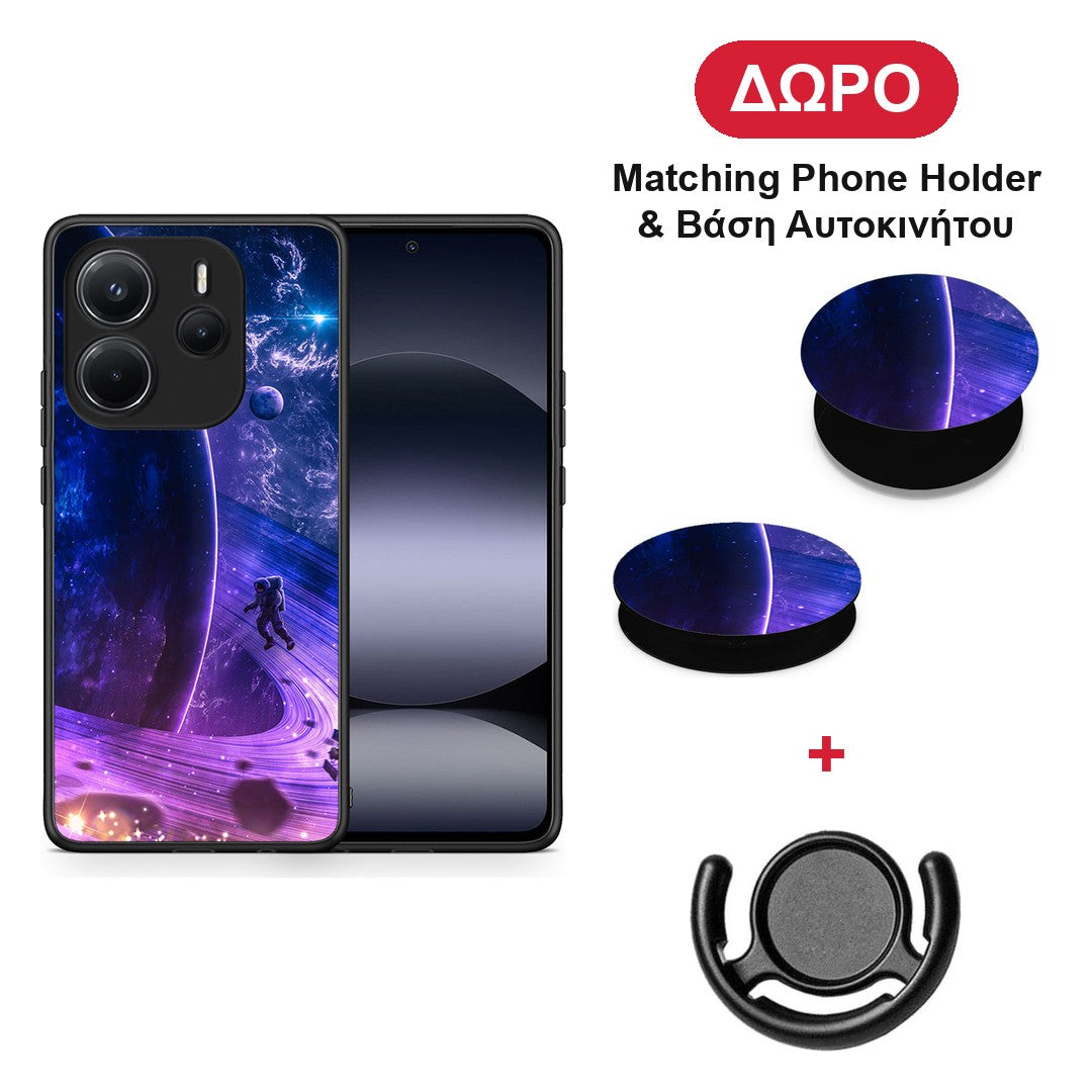 Lost Astronaut - Xiaomi Redmi Note 14 4G θήκη + Δώρο Phone Holder & Βάση Αυτοκινήτου