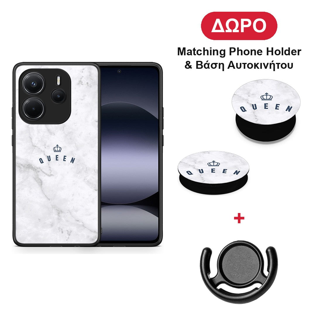 Marble Queen - Xiaomi Redmi Note 14 4G θήκη + Δώρο Phone Holder & Βάση Αυτοκινήτου