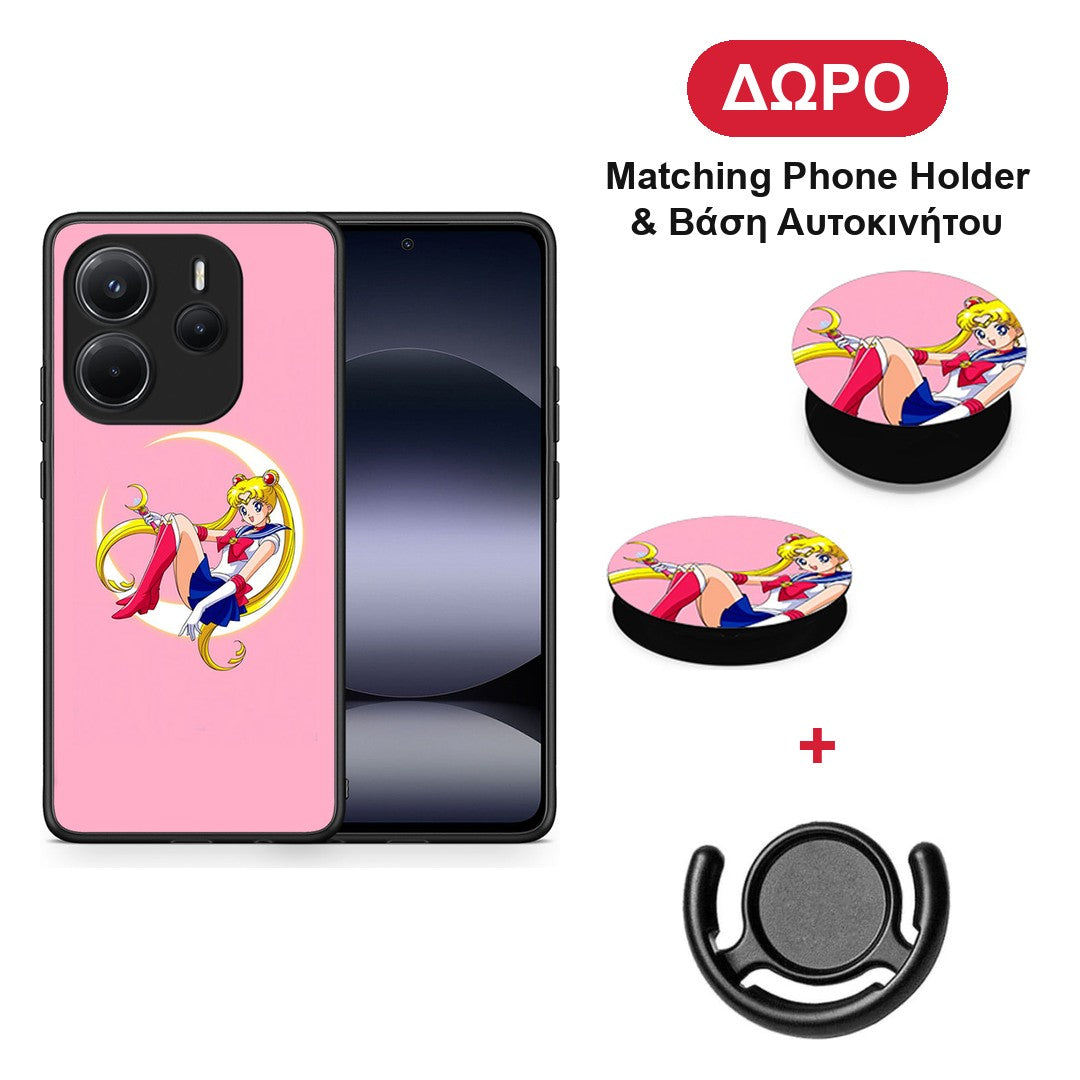Moon Girl - Xiaomi Redmi Note 14 4G θήκη + Δώρο Phone Holder & Βάση Αυτοκινήτου