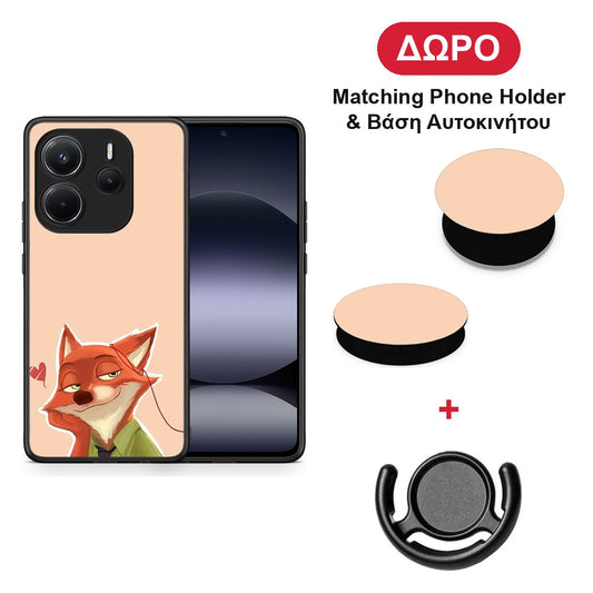 Nick Wilde And Judy Hopps Love 1 - Xiaomi Redmi Note 14 4G θήκη + Δώρο Phone Holder & Βάση Αυτοκινήτου