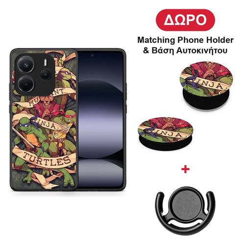 Ninja Turtles - Xiaomi Redmi Note 14 4G θήκη + Δώρο Phone Holder & Βάση Αυτοκινήτου
