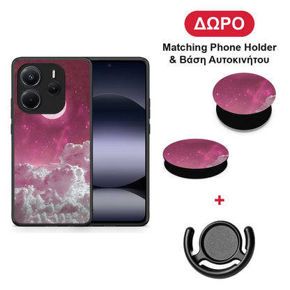 Pink Moon - Xiaomi Redmi Note 14 4G θήκη + Δώρο Phone Holder & Βάση Αυτοκινήτου