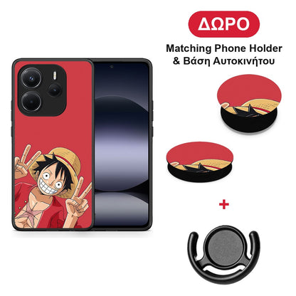 Pirate Luffy - Xiaomi Redmi Note 14 4G θήκη + Δώρο Phone Holder & Βάση Αυτοκινήτου