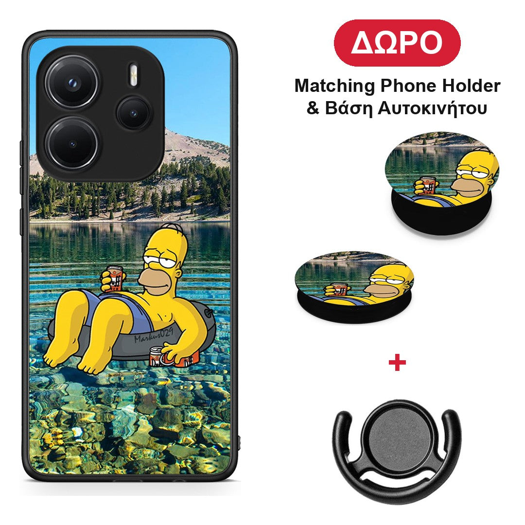 Summer Happiness - Xiaomi Redmi Note 14 4G θήκη + Δώρο Phone Holder & Βάση Αυτοκινήτου