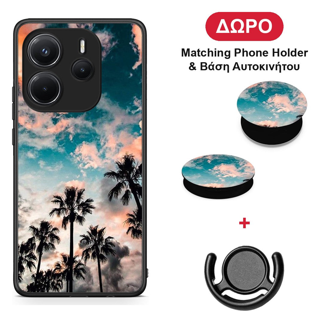 Summer Sky - Xiaomi Redmi Note 14 4G θήκη + Δώρο Phone Holder & Βάση Αυτοκινήτου