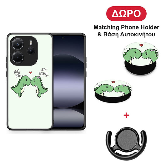 Valentine Rex - Xiaomi Redmi Note 14 4G θήκη + Δώρο Phone Holder & Βάση Αυτοκινήτου