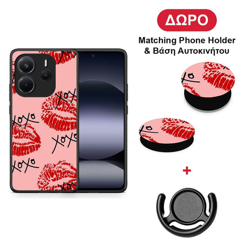 XOXO Lips - Xiaomi Redmi Note 14 4G θήκη + Δώρο Phone Holder & Βάση Αυτοκινήτου