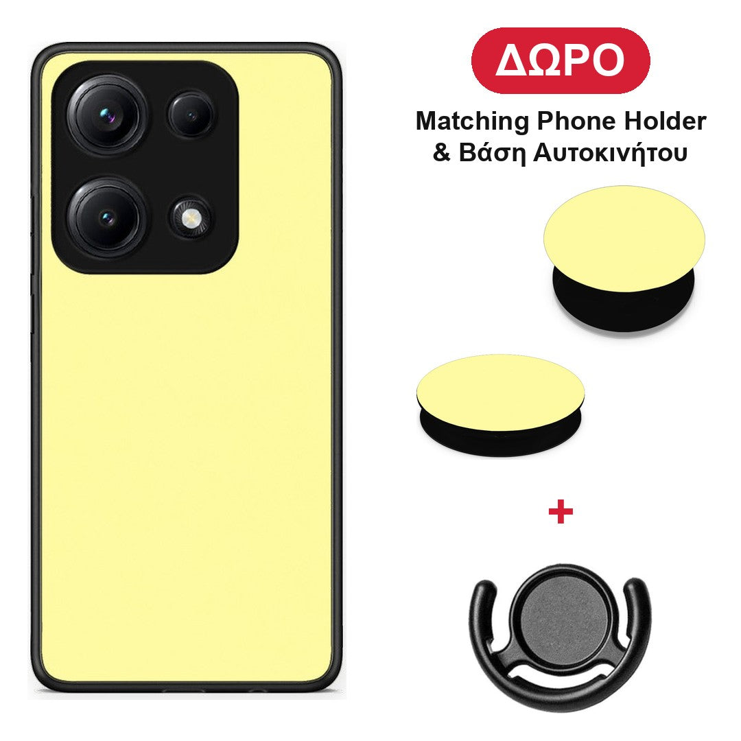 Butter Yellow - Xiaomi Redmi Note 14S θήκη + Δώρο Phone Holder & Βάση Αυτοκινήτου