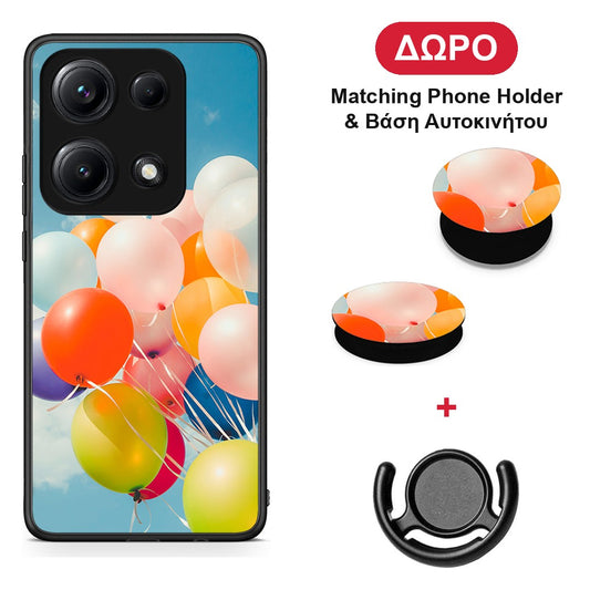 Colorful Balloons - Xiaomi Redmi Note 14S θήκη + Δώρο Phone Holder & Βάση Αυτοκινήτου