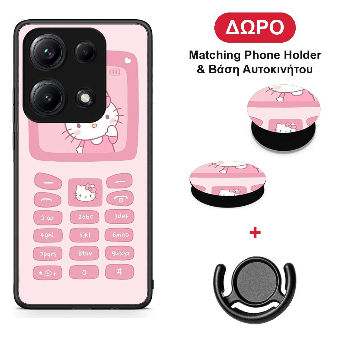 Hello Kitten - Xiaomi Redmi Note 14S θήκη + Δώρο Phone Holder & Βάση Αυτοκινήτου