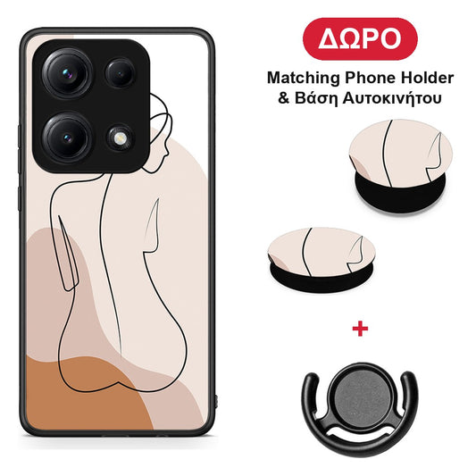 LineArt Woman - Xiaomi Redmi Note 14S θήκη + Δώρο Phone Holder & Βάση Αυτοκινήτου