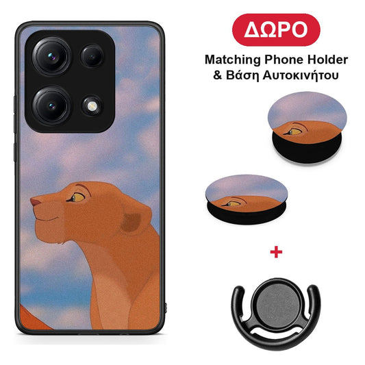 Lion Love 2 - Xiaomi Redmi Note 14S θήκη + Δώρο Phone Holder & Βάση Αυτοκινήτου