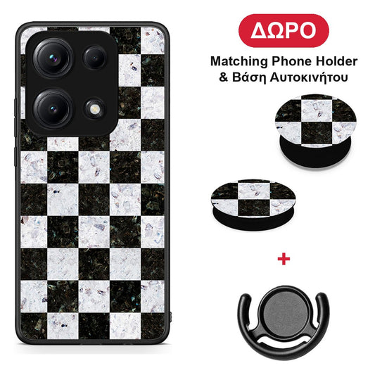 Marble Square Geometric - Xiaomi Redmi Note 14S θήκη + Δώρο Phone Holder & Βάση Αυτοκινήτου
