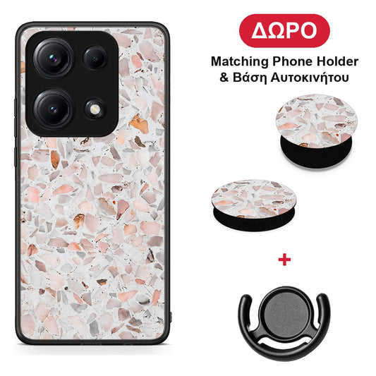 Marble Terrazzo - Xiaomi Redmi Note 14S θήκη + Δώρο Phone Holder & Βάση Αυτοκινήτου