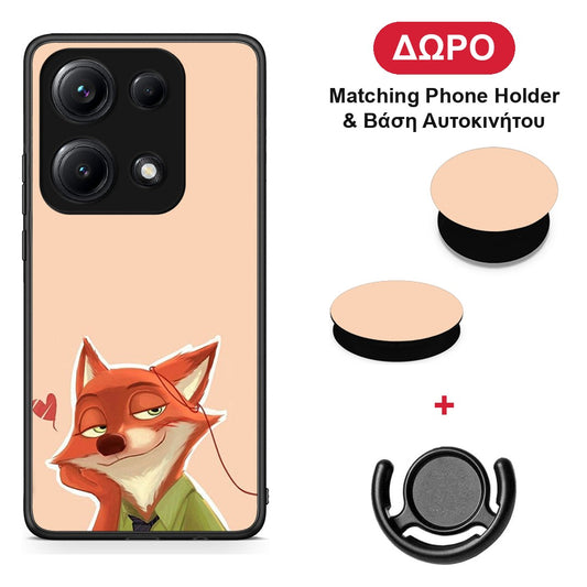 Nick Wilde And Judy Hopps Love 1 - Xiaomi Redmi Note 14S θήκη + Δώρο Phone Holder & Βάση Αυτοκινήτου