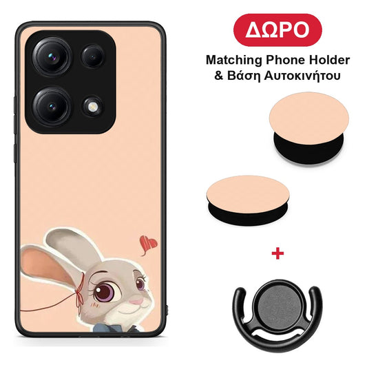 Nick Wilde And Judy Hopps Love 2 - Xiaomi Redmi Note 14S θήκη + Δώρο Phone Holder & Βάση Αυτοκινήτου