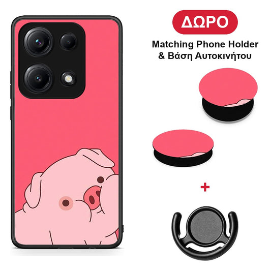 Pig Love 1 - Xiaomi Redmi Note 14S θήκη + Δώρο Phone Holder & Βάση Αυτοκινήτου