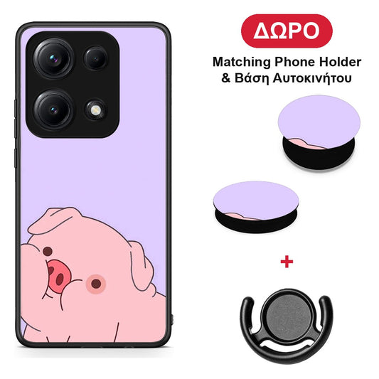 Pig Love 2 - Xiaomi Redmi Note 14S θήκη + Δώρο Phone Holder & Βάση Αυτοκινήτου