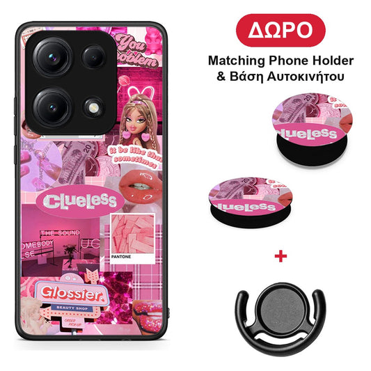 Pink Love - Xiaomi Redmi Note 14S θήκη + Δώρο Phone Holder & Βάση Αυτοκινήτου