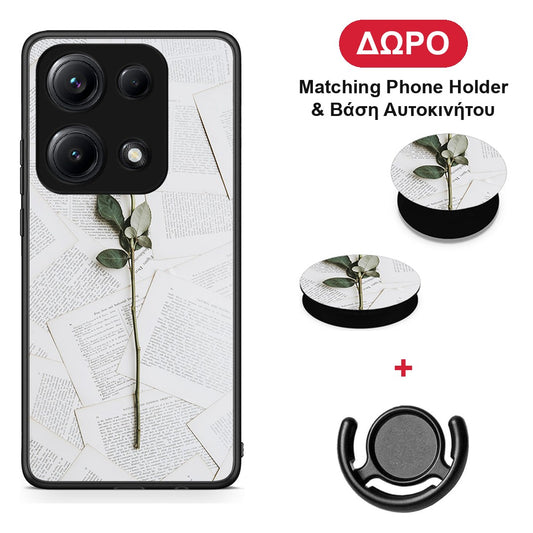 Red Rose - Xiaomi Redmi Note 14S θήκη + Δώρο Phone Holder & Βάση Αυτοκινήτου