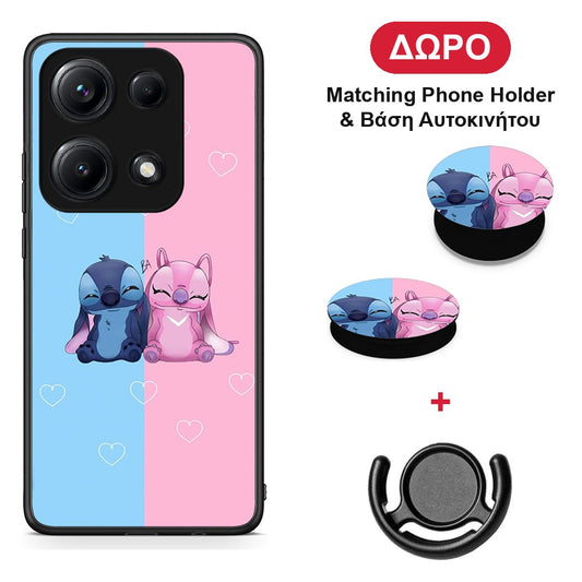Stitch And Angel - Xiaomi Redmi Note 14S θήκη + Δώρο Phone Holder & Βάση Αυτοκινήτου