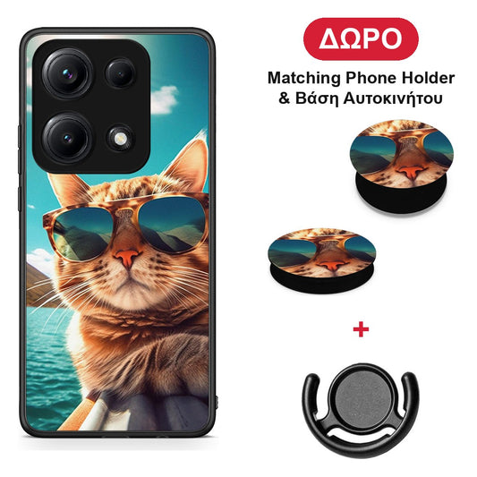 Summer Cat - Xiaomi Redmi Note 14S θήκη + Δώρο Phone Holder & Βάση Αυτοκινήτου