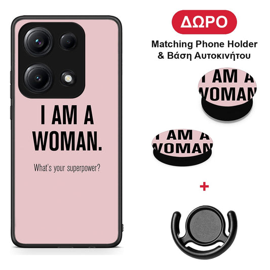 Superpower Woman - Xiaomi Redmi Note 14S θήκη + Δώρο Phone Holder & Βάση Αυτοκινήτου