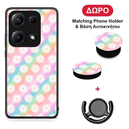 White Daisies - Xiaomi Redmi Note 14S θήκη + Δώρο Phone Holder & Βάση Αυτοκινήτου