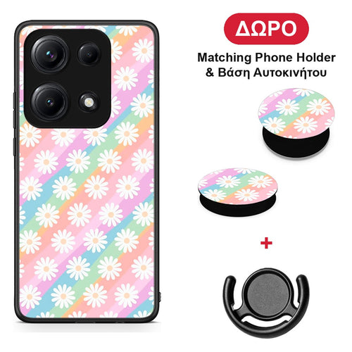 White Daisies - Xiaomi Redmi Note 14S θήκη + Δώρο Phone Holder & Βάση Αυτοκινήτου