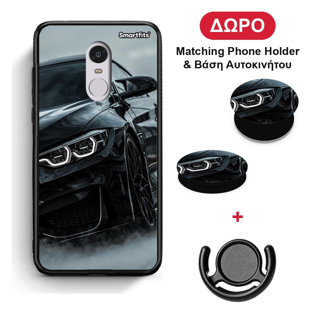 Black BMW - Xiaomi Redmi Note 4 / 4X θήκη + Δώρο Phone Holder & Βάση Αυτοκινήτου