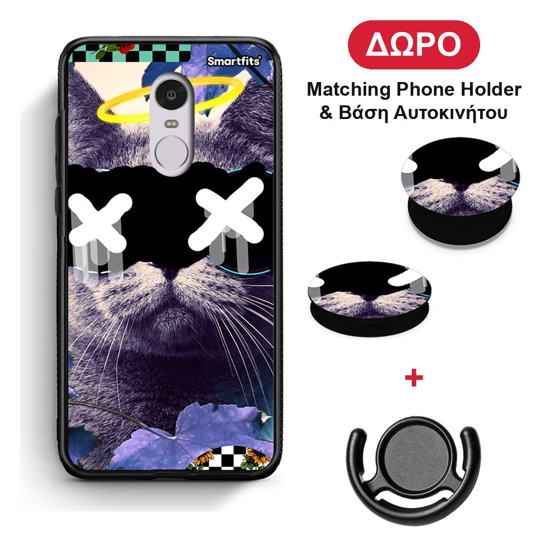 Cat Collage - Xiaomi Redmi Note 4 / 4X θήκη + Δώρο Phone Holder & Βάση Αυτοκινήτου