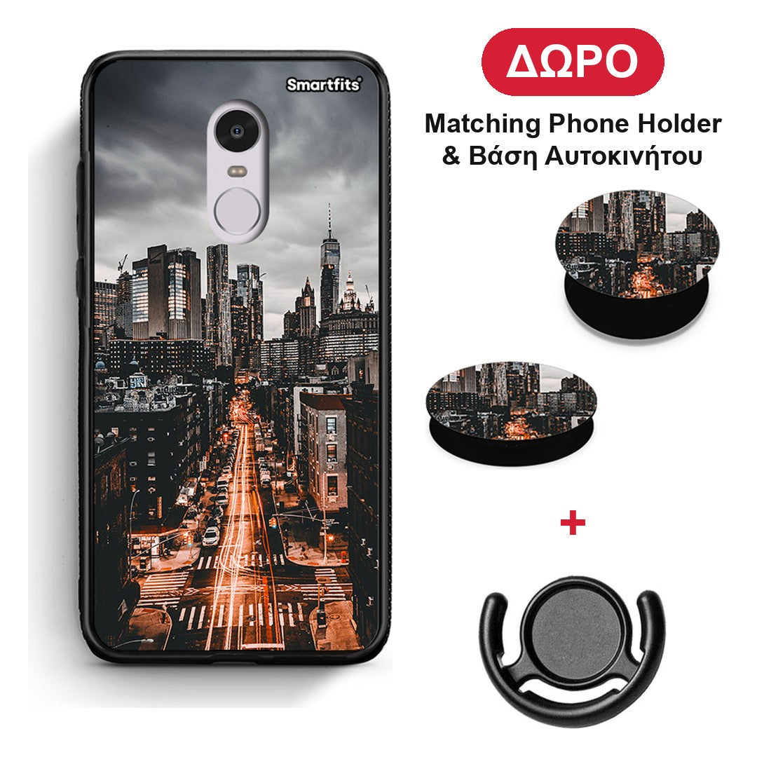 City Lights - Xiaomi Redmi Note 4 / 4X θήκη + Δώρο Phone Holder & Βάση Αυτοκινήτου
