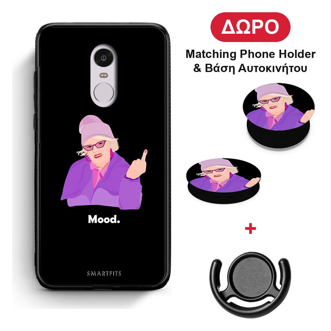 Grandma Mood Black - Xiaomi Redmi Note 4 / 4X θήκη + Δώρο Phone Holder & Βάση Αυτοκινήτου