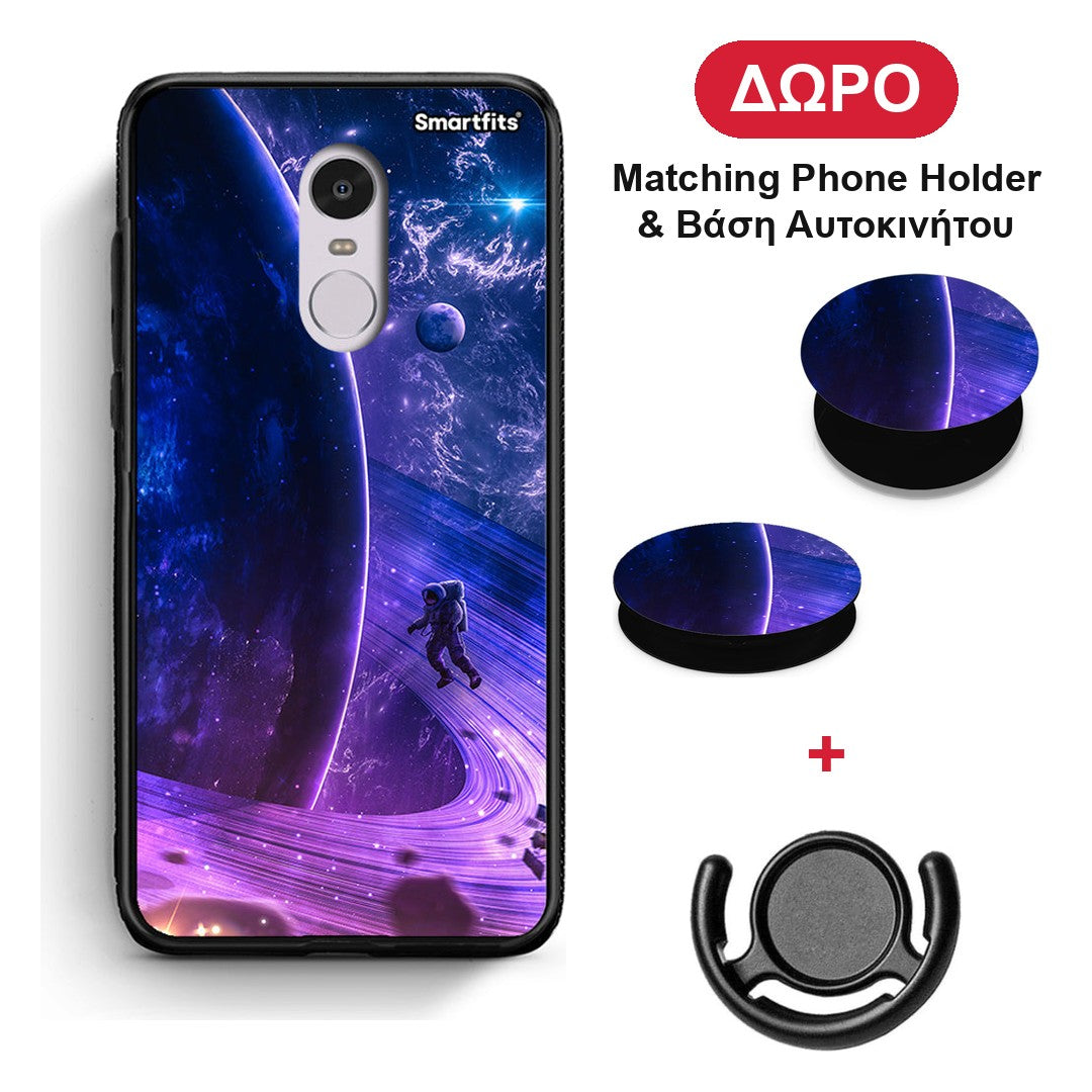 Lost Astronaut - Xiaomi Redmi Note 4 / 4X θήκη + Δώρο Phone Holder & Βάση Αυτοκινήτου