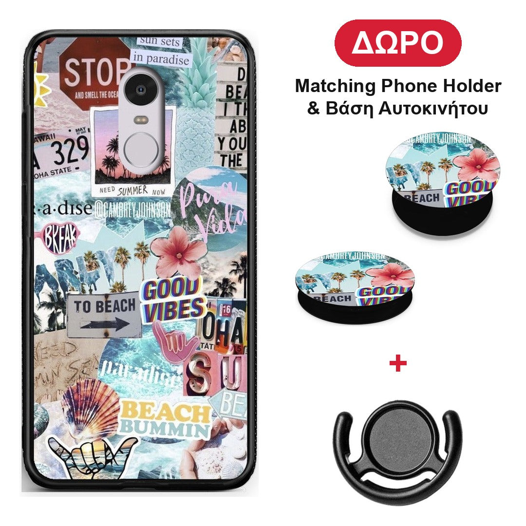 Summer Vibes - Xiaomi Redmi Note 4 / 4X θήκη + Δώρο Phone Holder & Βάση Αυτοκινήτου