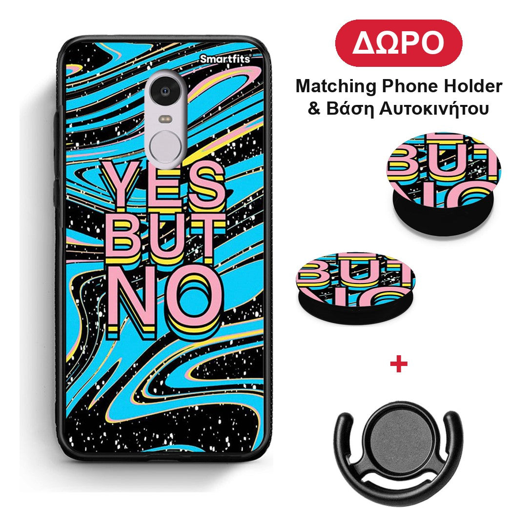 Yes But No - Xiaomi Redmi Note 4 / 4X θήκη + Δώρο Phone Holder & Βάση Αυτοκινήτου