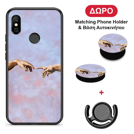 Adam Hand - Xiaomi Redmi Note 6 Pro θήκη + Δώρο Phone Holder & Βάση Αυτοκινήτου