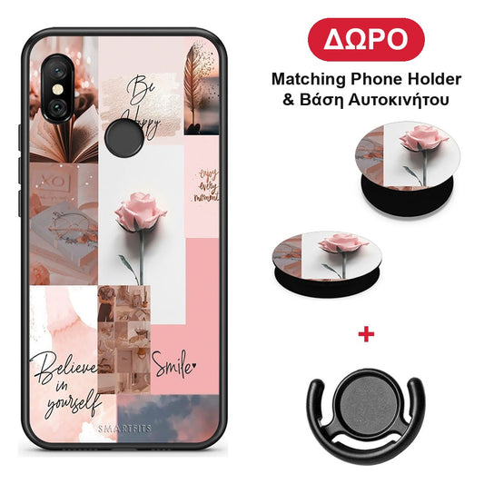 Aesthetic Collage - Xiaomi Redmi Note 6 Pro θήκη + Δώρο Phone Holder & Βάση Αυτοκινήτου